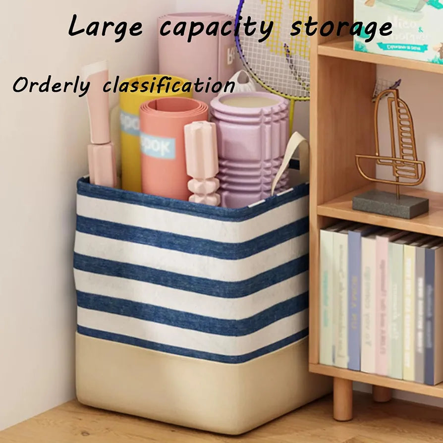 Cotton Linen Storage Basket, Home Large Capacity Laundry Basket (Premium Quality)
