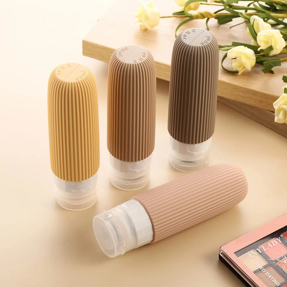 4Pcs Multipurpose Leak Proof Silicone Travel Bottle (Premium Quality)