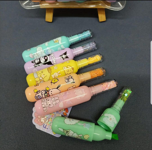 BOTTLE SHAPED KROMI CHARACTER HIGHLIGHTER  (Pack OF 6)