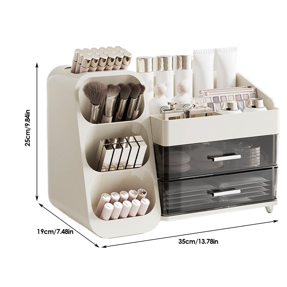 Versatile Luxury Cosmetics Box With Makeup Brush Organiser