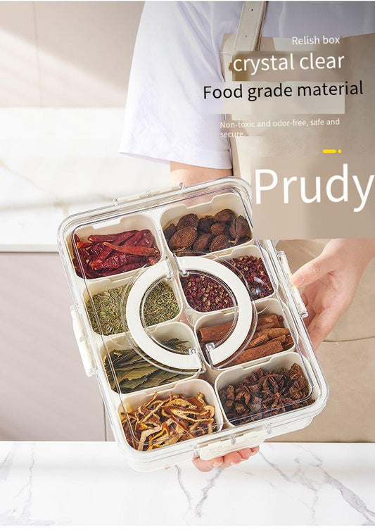 8 Grid Seasoning Box With Lid (Premium Quality)