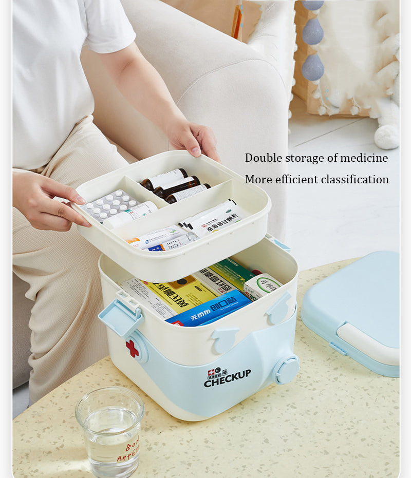 Creative Cartoon Large Capacity Family Medicine Box Portable Multi-functional Medicine Storage Box (Premium Quality)