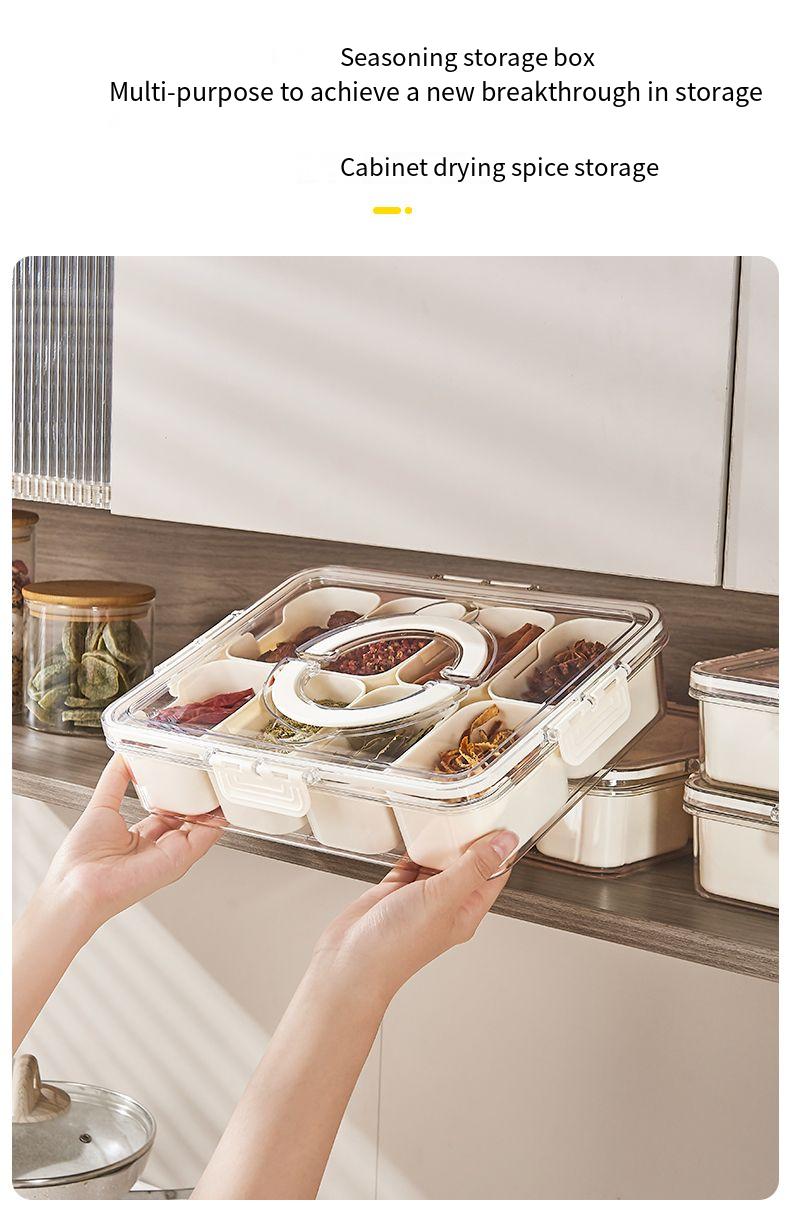 8 Grid Seasoning Box With Lid (Premium Quality)