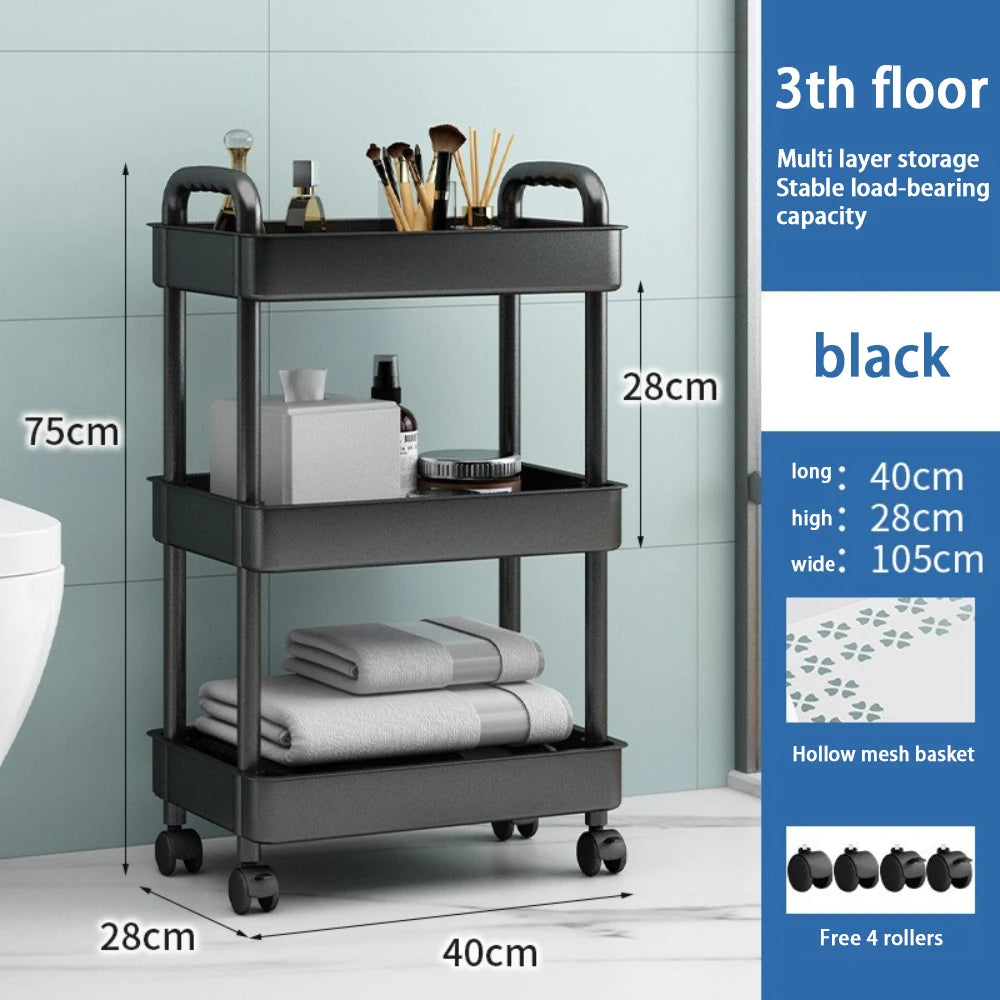3 Tier Versatile Storage Shelf (Black)
