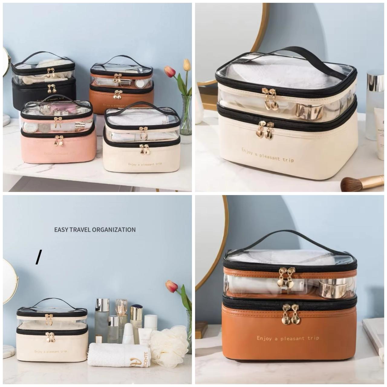 Double Zip Cosmetic Pouch (Premium Quality)