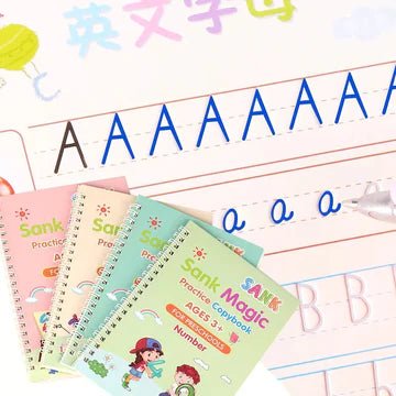 4 PCS Magic book with 10 Refills