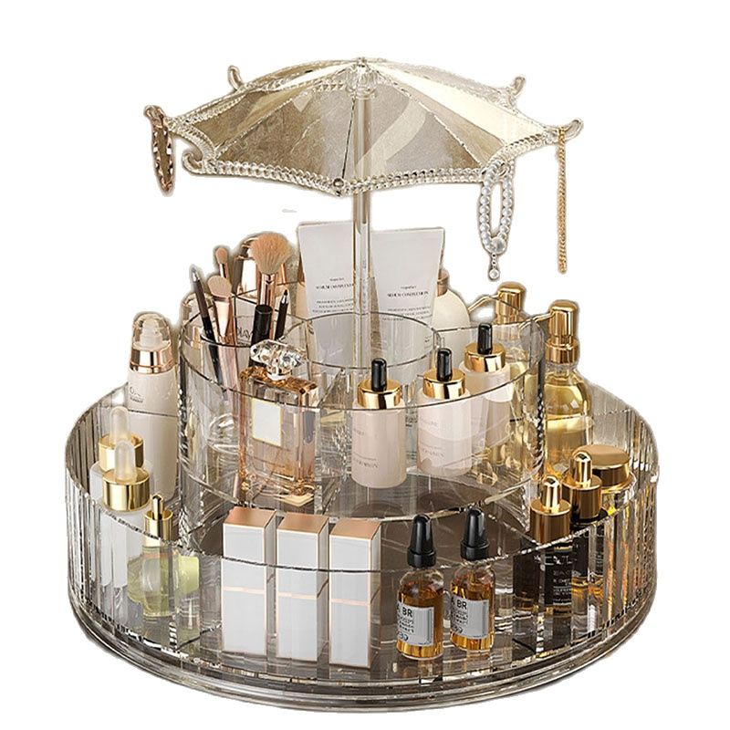 360 Degree Rotation Umbrella Style Makeup Box (Premium Quality)