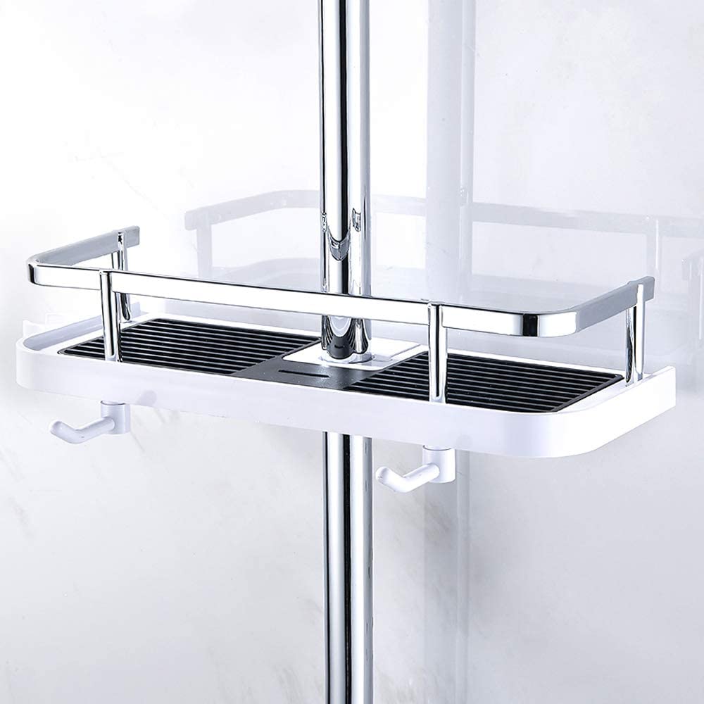 Bathroom Shower Shelf Organizer Rack, Shampoo Holder Shower Pole