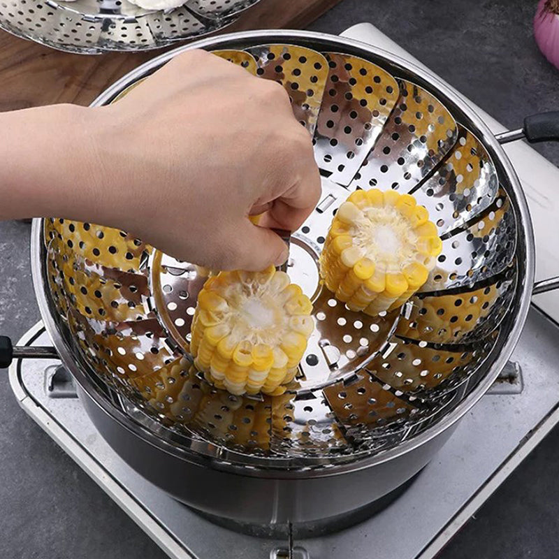 Folding Dish Steam Stainless Steel Food Steamer