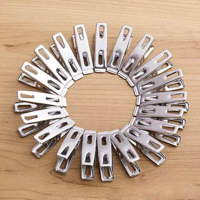 20 Pcs Clothes Pegs Stainless Steel