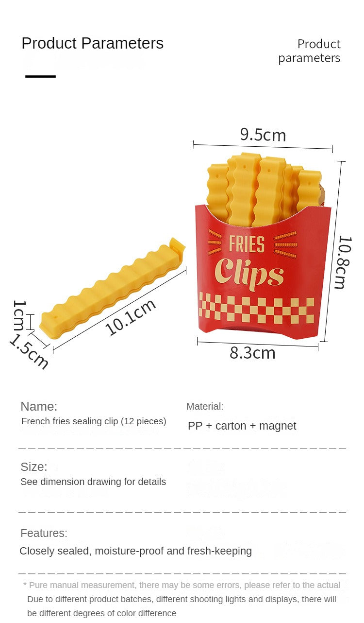 Creative French Fries Sealer Clip (12 Pcs)