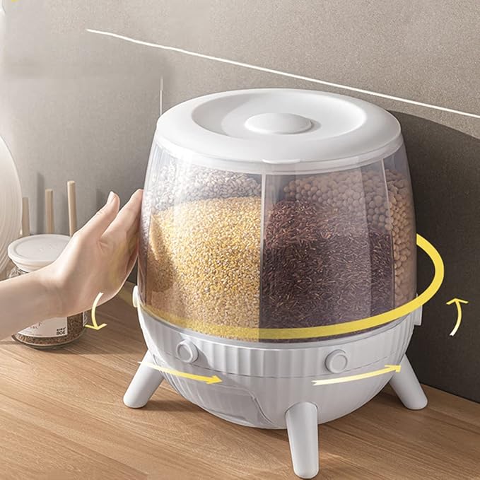10L 6 in 1 Rotating Grain Dispenser (Premium Quality)