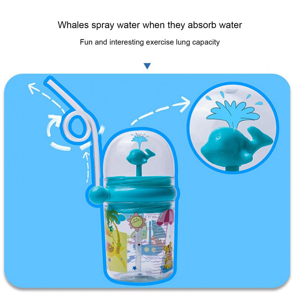 Kids Funny Whale Water Drinking Bottle 250ml