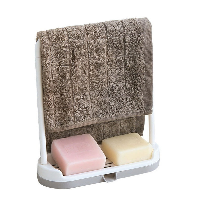 1Pc Kitchen Sink Dishrag Sponge Storage Rack