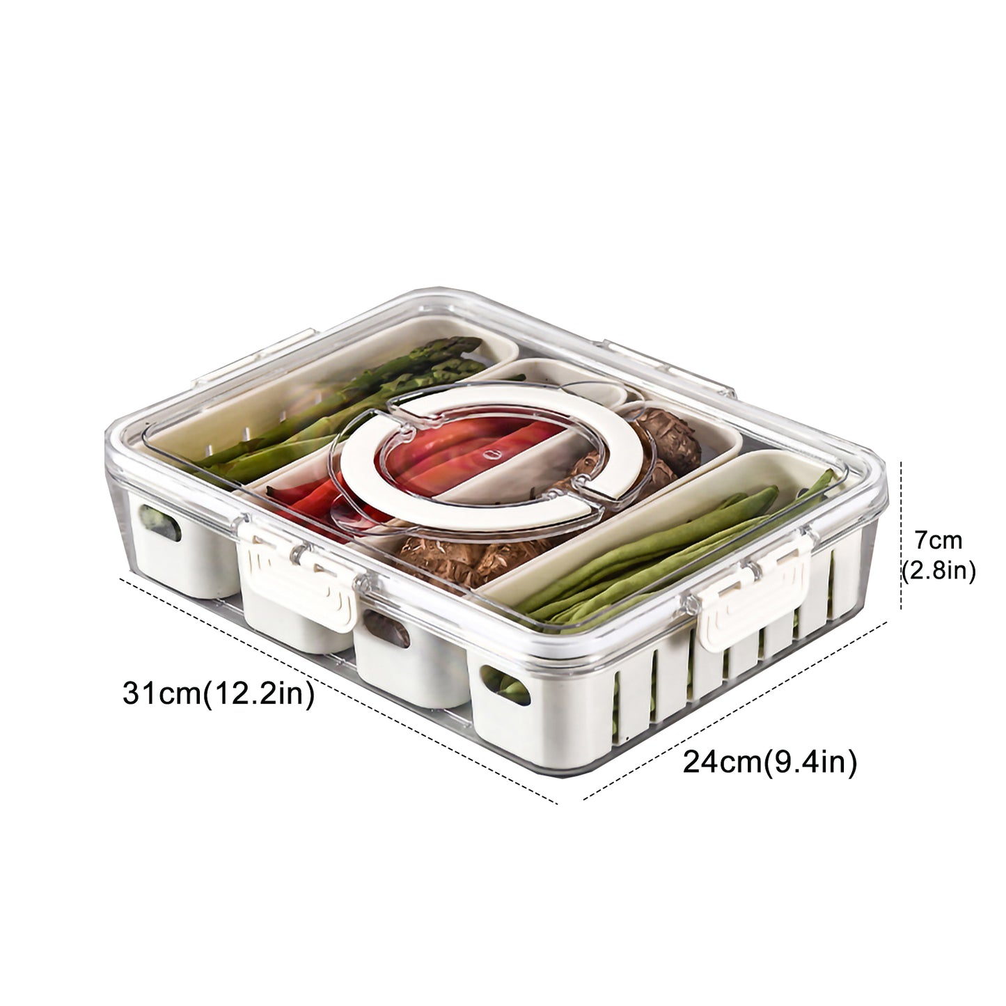 4 Portions Refrigerator Storage Box (Premium Quality)
