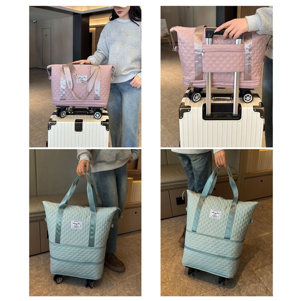 Oxford Fabric Expandable Travel Bag with Wheels (High Quality)