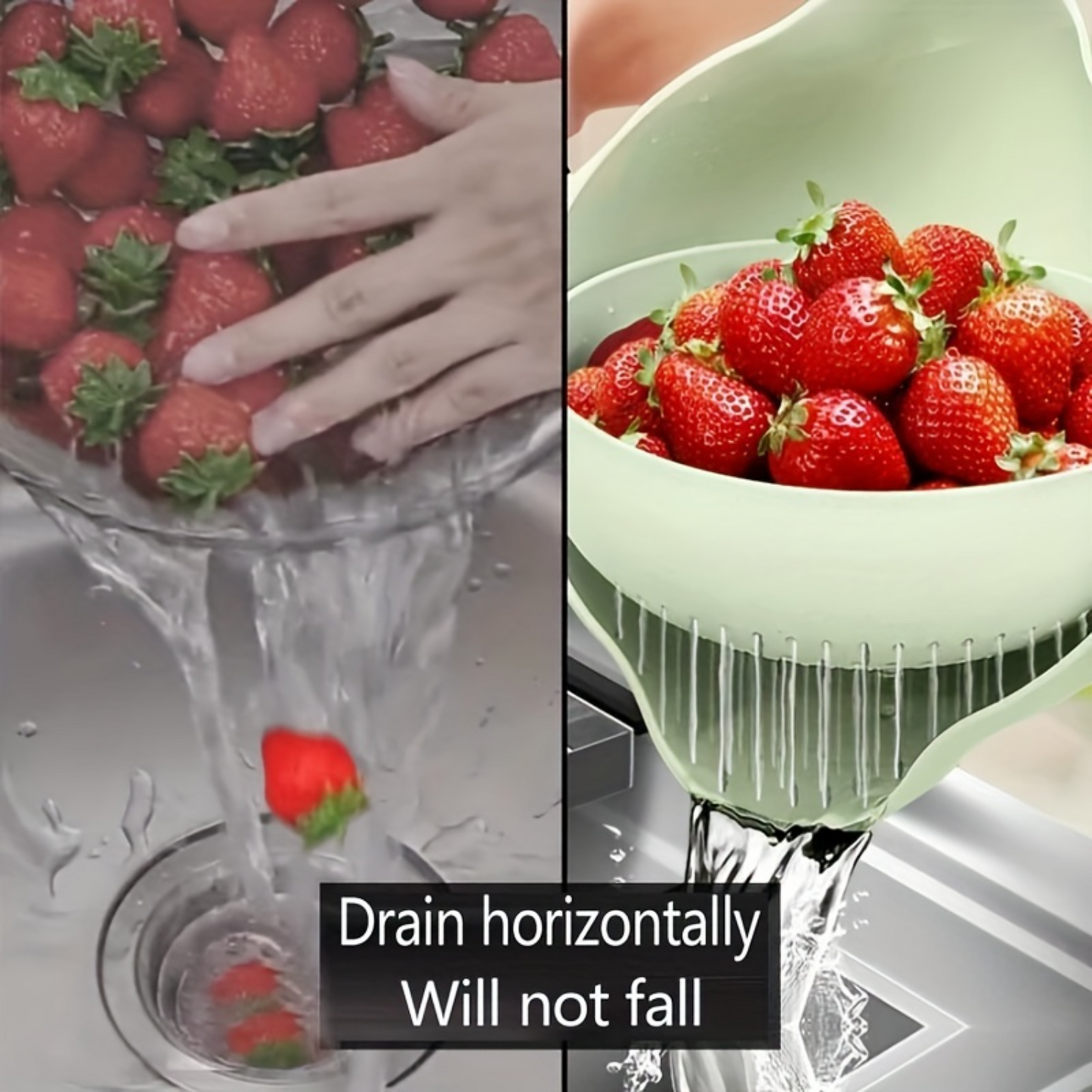 Rotatable Double Layer Plastic Drain Basket (Premium Quality)