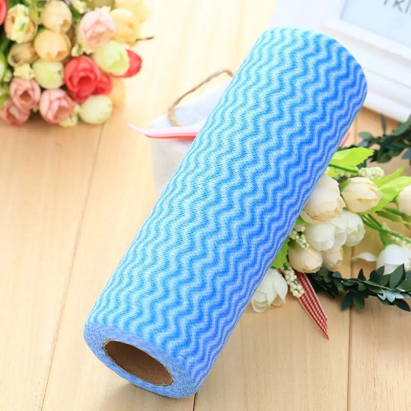 50Pcs Reusable Wipes Sheets Roll - Kitchen Housework Dish Cleaning Cloths Wiping Pad