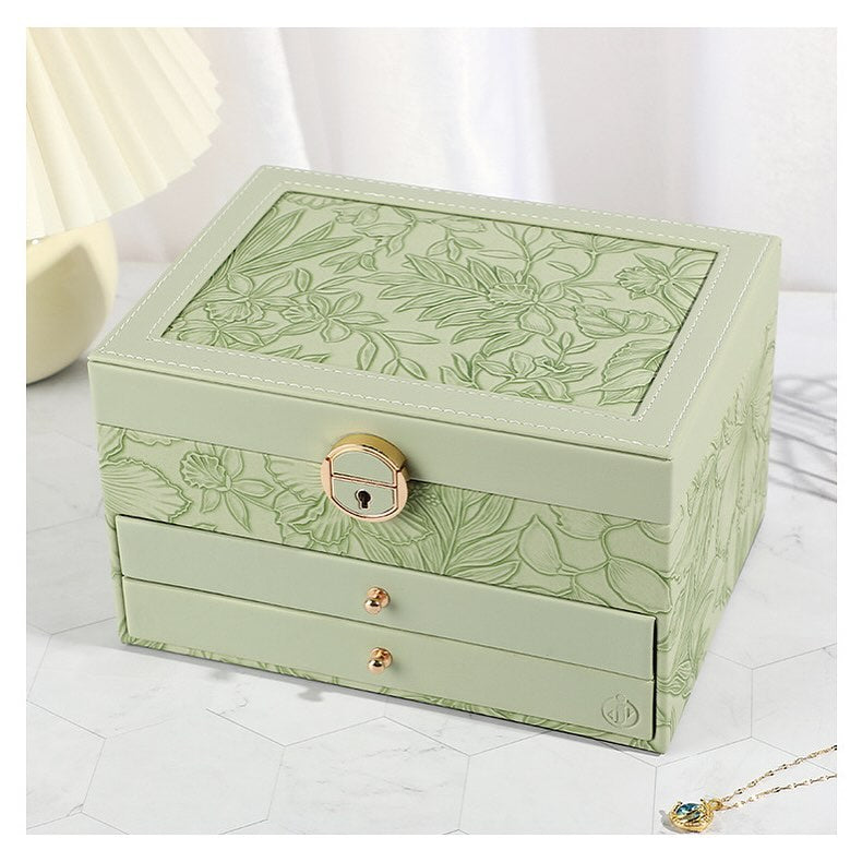 Luxury Self Texture Leather Jewelry Organizer (Premium Quality)