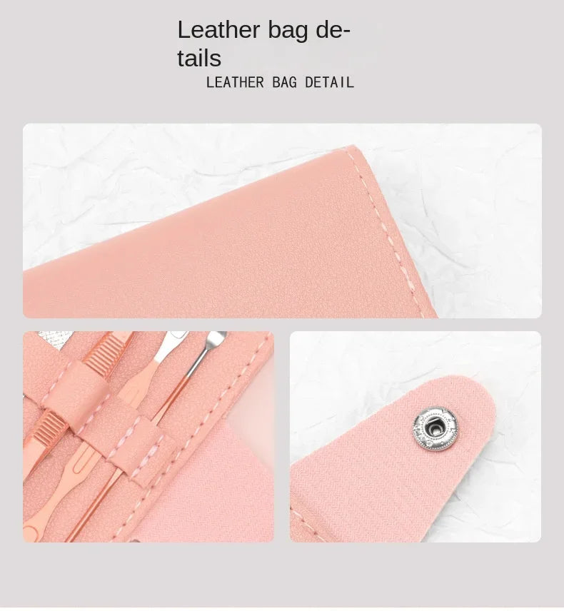 7Pcs Nail Cutter Leather Pouch (Premium Quality)