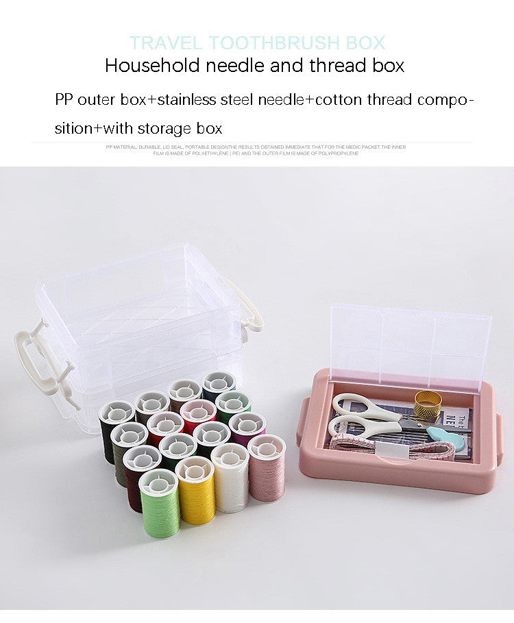 Nordic Style Double Layer Sewing Kit Box