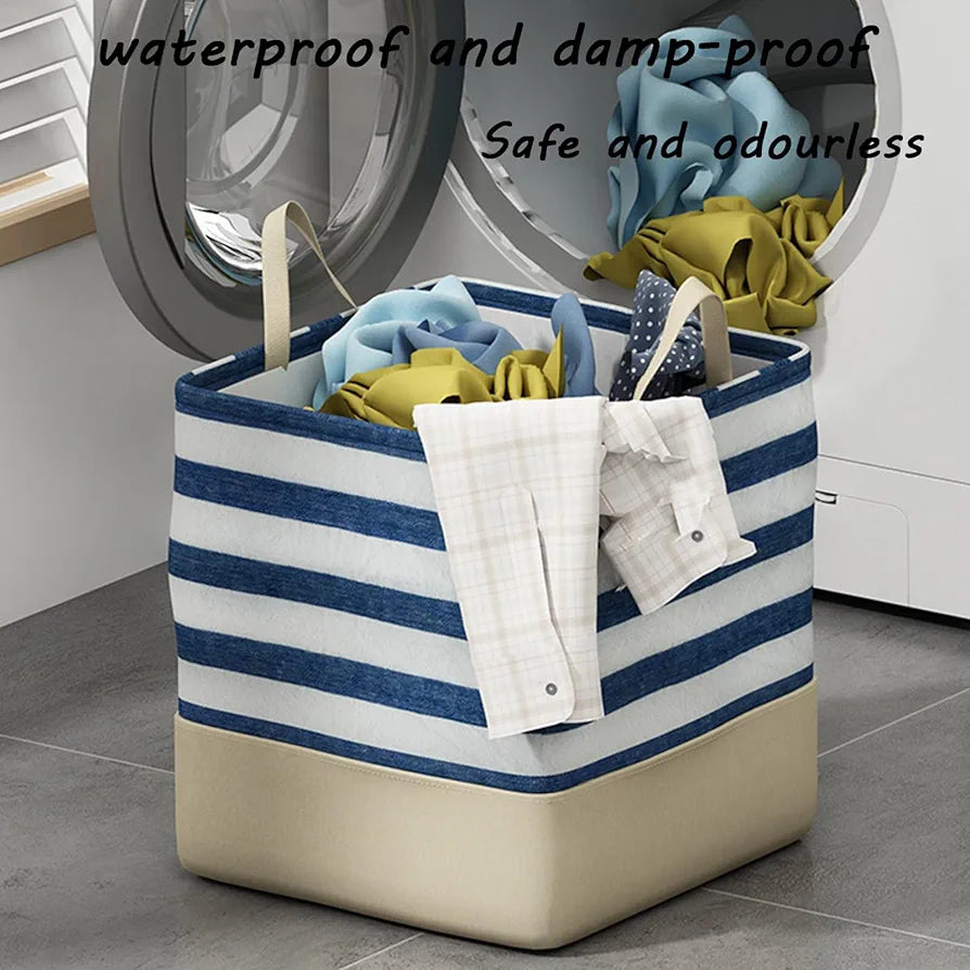 Cotton Linen Storage Basket, Home Large Capacity Laundry Basket (Premium Quality)