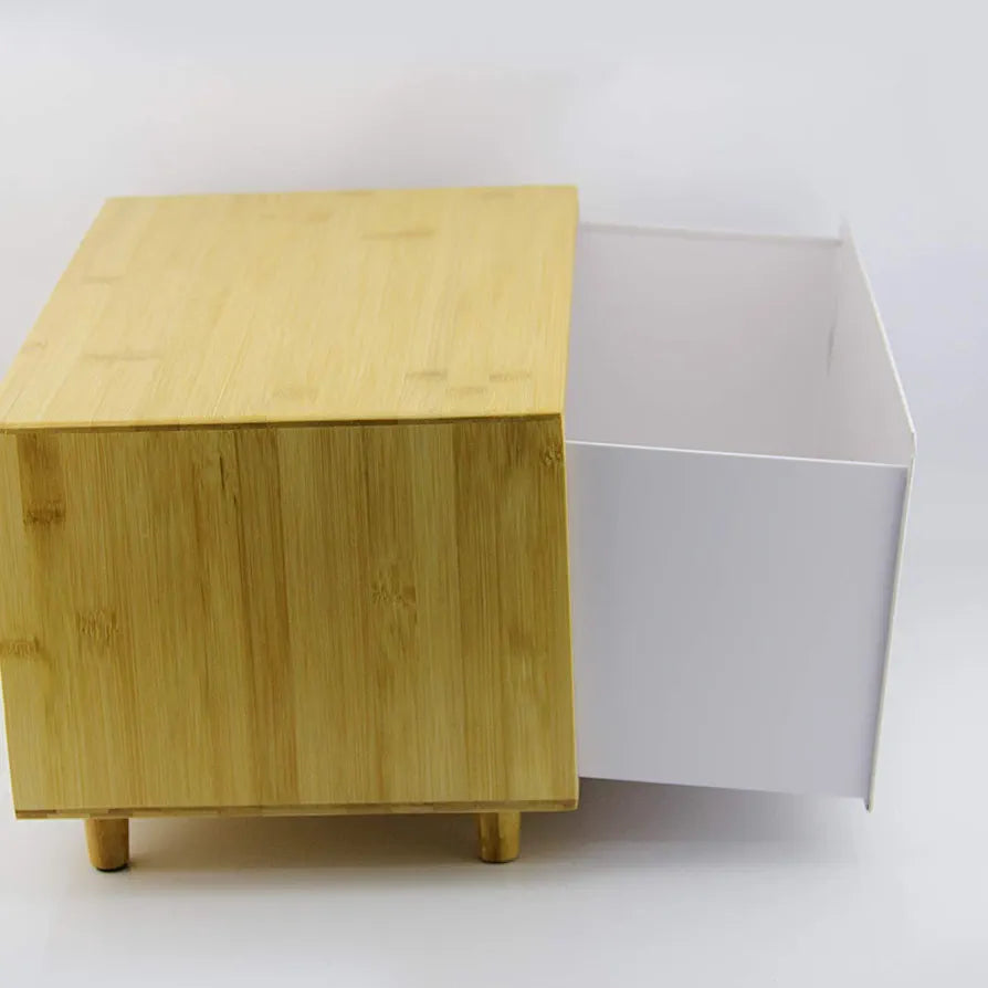 3 Pcs Bamboo Wooden Bread Storage Box Modern
