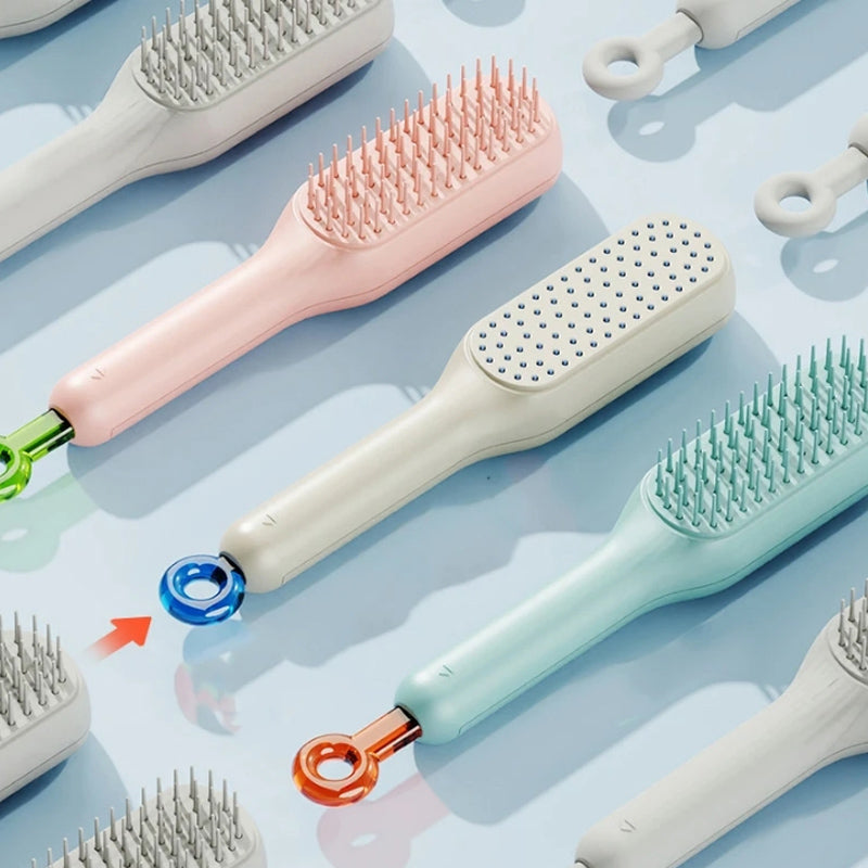 Telescopic Self-Cleaning Hair Brush