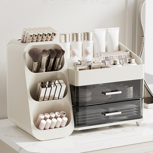 Versatile Luxury Cosmetics Box With Makeup Brush Organiser