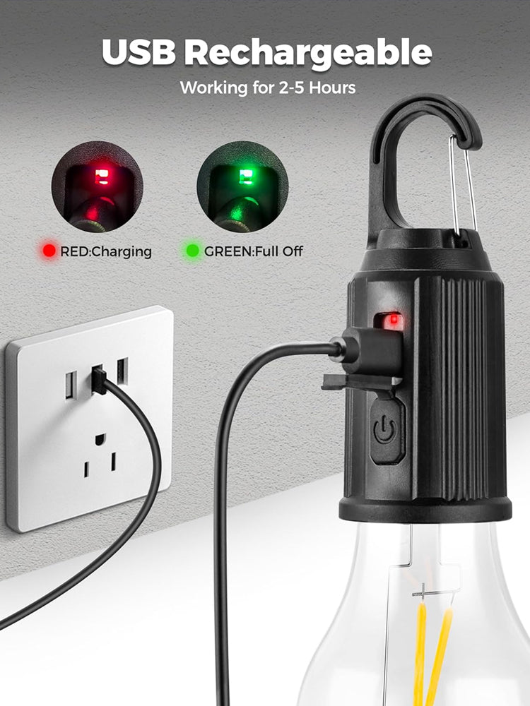 Rechargeable Hanging Bulb With 3 Modes