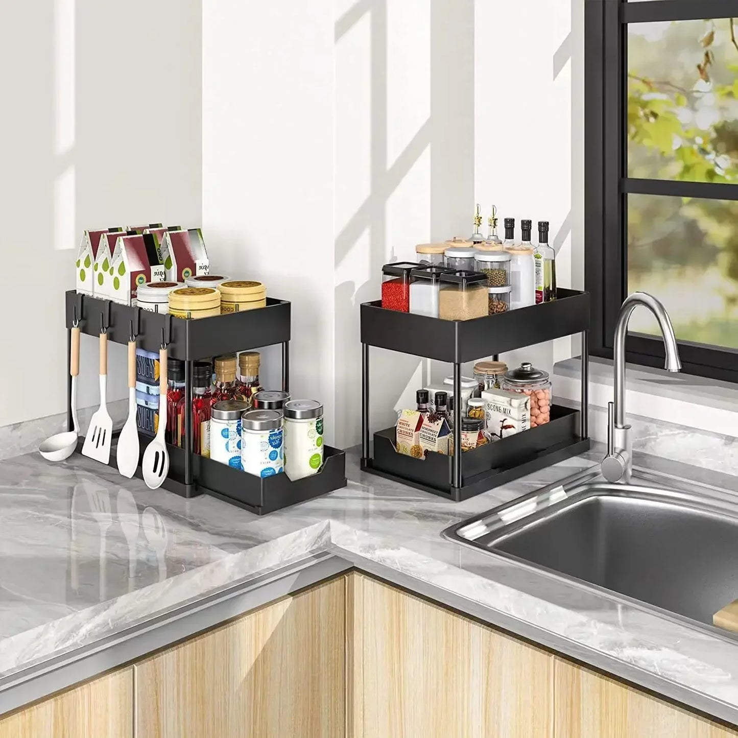 2 Tier Kitchen And Undersink   Multipurpose Organizer (Premium Quality)
