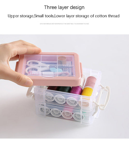 Nordic Style Double Layer Sewing Kit Box