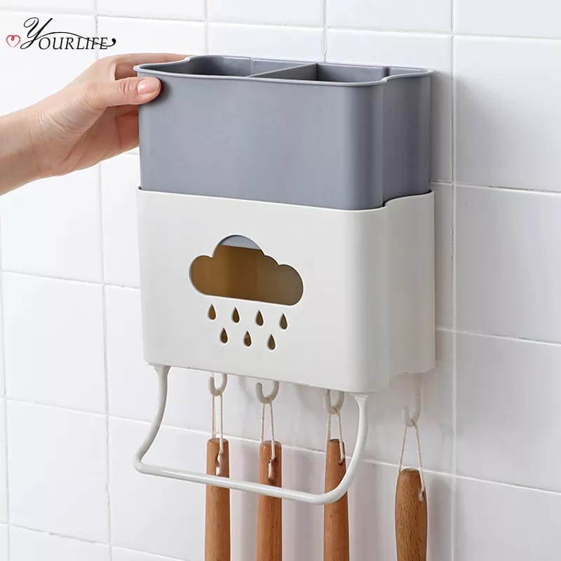 Multipurpose Wall Mount Cutlery Organizer