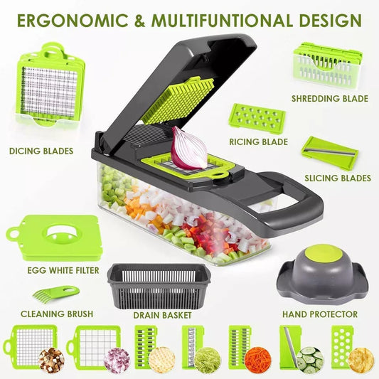 14 in 1 Multifunctional Vegetable  Food Chopper (Best Quality)